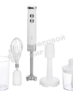 Блендер Centek CT-1315 (белый) 600 Вт, стальная насадка, чоппер, венчик, стакан 800мл