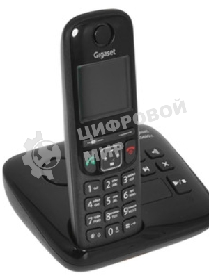 Радиотелефон Dect Gigaset AS690A DUO черный (труб. в компл.:2шт) автооветчик АОН