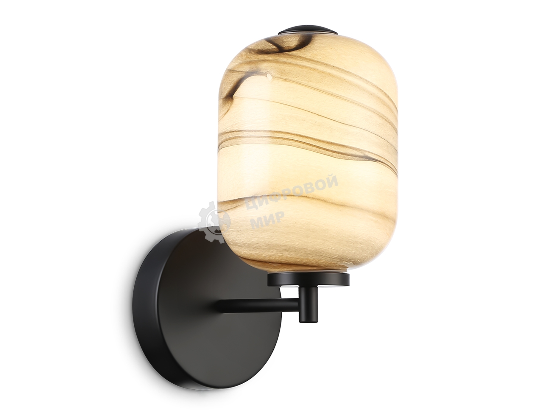 Настенный светодиодный светильник Ambrella light LH11039 BK/MG черный/мраморно-серый 8W 3000K 150*220*300