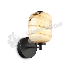 Настенный светодиодный светильник Ambrella light LH11039 BK/MG черный/мраморно-серый 8W 3000K 150*220*300