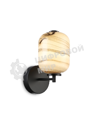 Настенный светодиодный светильник Ambrella light LH11039 BK/MG черный/мраморно-серый 8W 3000K 150*220*300