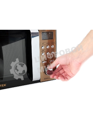 Микроволновая печь Centek CT-1584 черный/золотистый, 20 л, 700 Вт, переключатели - кнопки, поворотный механизм