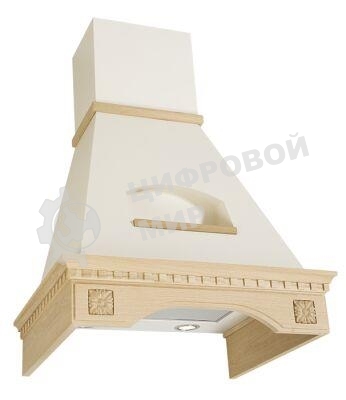 Вытяжка каминная Elikor Бельведер Флореале 60П-650-П3Д бежевый/дуб, 60 см, 650 куб. м/ч, 60 дБ