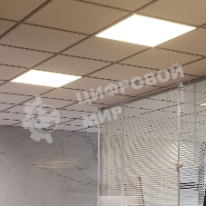 Светильник светодиодный Gauss MIR 595х595х50 35Вт 3000лм 4000К IP40 офисный встраив. накладной с опаловым рассеив. (аналог ЛВО)