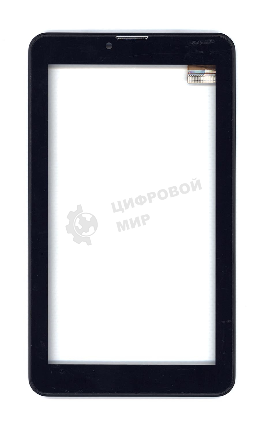 Сенсорное стекло (тачскрин) для Irbis TZ717, черное с рамкой