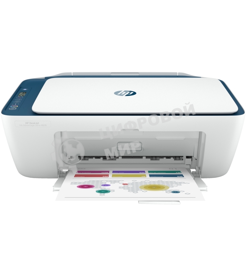МФУ струйное HP DeskJet Ink Advantage Ultra 4828 (25R76A), A4, цветной, печ. до 7.5 стр/мин. (ч/б) до 5.5 стр/мин. (цвет), 1200x1200dpi, USB, Wi-Fi, Air Print, Mopria
