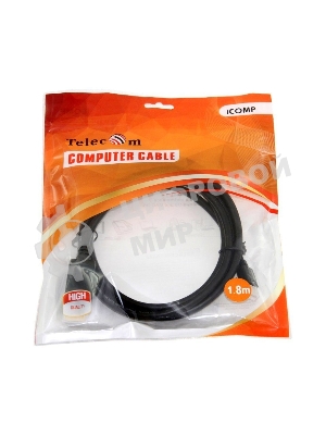 Кабель-переходник Telecom (TA682-1.8M) 4K*60Hz 1.2V Mini DisplayPort M <--> DisplayPort M 1,8м 6926123463314