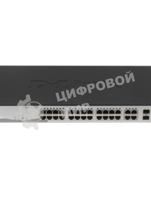 Коммутатор D-Link DGS-1210-28MP/FL1A, 24×1 Гбит/с + 4×1 Гбит/с Combo, настраиваемый