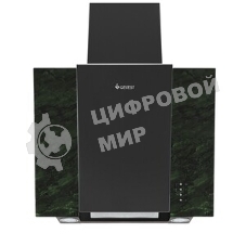 Вытяжка наклонная Gefest ВО 3603 К59 черный/зеленый мрамор, 60 см, 550 куб. м/ч, 76 дБ