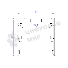 Алюминиевый профиль Ambrella light GP2550WH белый 2000*35*35