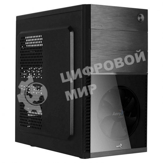 Компьютерный корпус Aerocool/Formula Cs-105, mATX, без БП, 187x361x355мм (ШxГxВ), USB 3.0 x1, USB 2.0 x1, металл 0,5мм, 120-мм вентилятор в комплекте, черный
