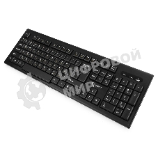 Комплект клавиатура+мышь беспроводные Gembird KBS-8002, 2.4ГГц, черный, 104 клавиши+2 кнопки+колесо кнопка, 1000DPI, батарейки в комплекте