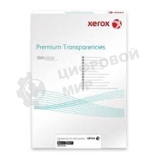 Пленка прозрачная Premium Xerox для ч/б лазерной печати A4, 100гр/м2,100 л. (без подложки и полосы)
