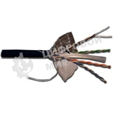 Кабель LANMASTER UTP, 4 пары, кат. 6, с перегородкой, 550Mhz, PE, внешний, с водоблок. слоем, 305 м