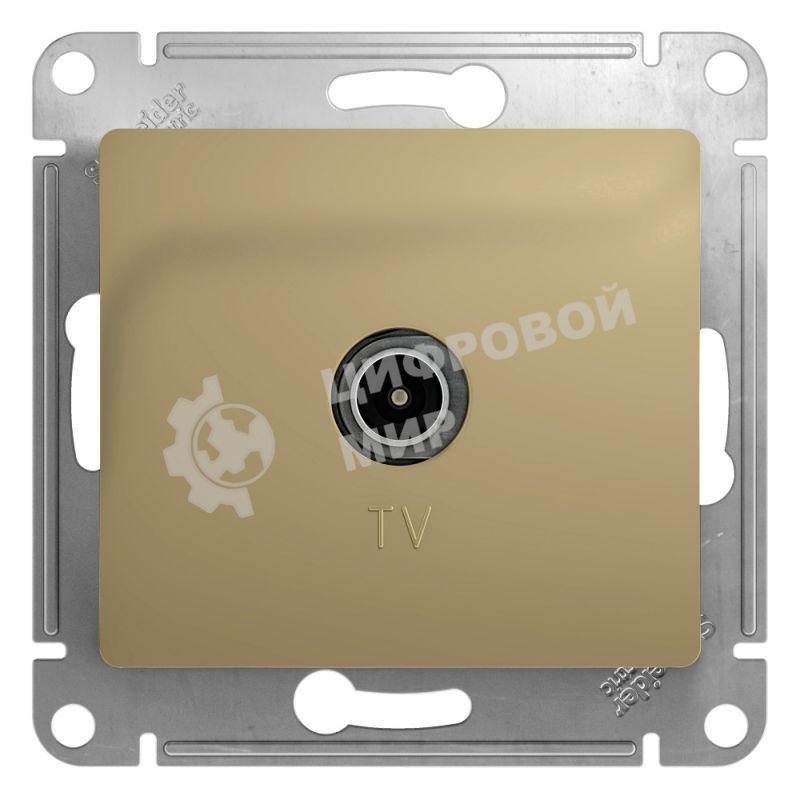 Механизм розетки TV 1-м СП Glossa оконечной 1DB титан SchE GSL000491