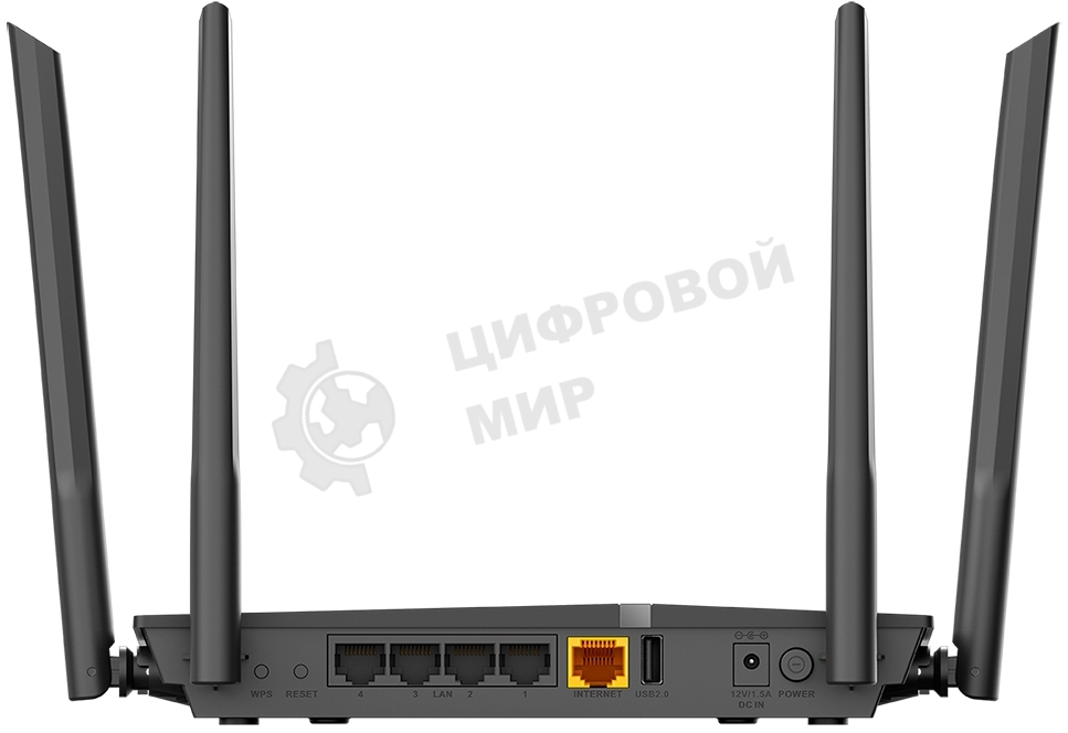 Роутер D-Link DIR-1260/RU/R1A, Wireless AC1200 2x2 MU-MIMO Dual-band Gigabit Router with 1 10/100/1000Base-T WAN port, 4 10/100/1000Base-T LAN ports and 1 USB port.802.11b/g/n/ac compatible, up to 300 Mbps