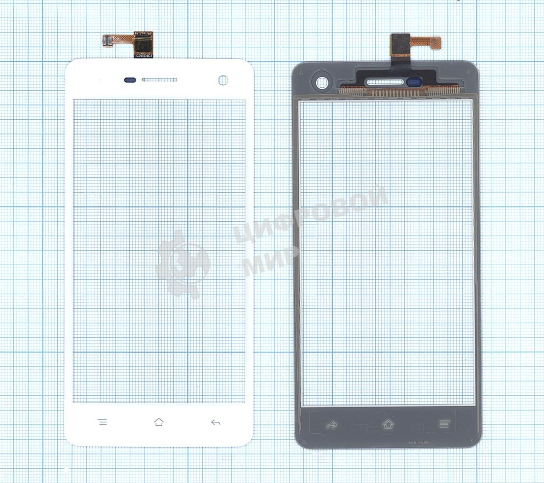 Сенсорное стекло (тачскрин) для OPPO Mirror R819, белое