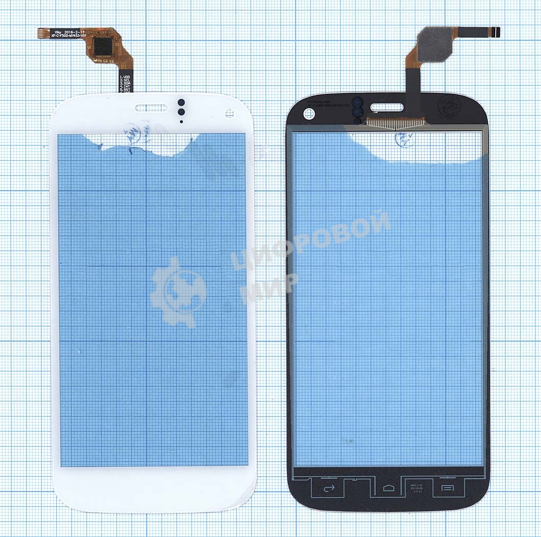 Сенсорное стекло (тачскрин) для Explay Dream, белое