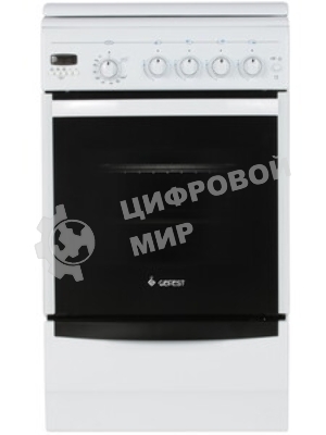 Плита газовая Gefest ПГ 5100-04 белый, конфорок 4 шт, духовка 52 л, 50 см x 85 см x 58.5 см