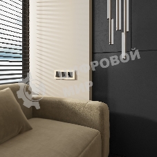 Рамка на 3 поста Slab (айвори софт) W0032962