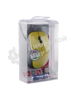 Мышь беспроводная Gembird MUSW-360-LM желтый, 1000 dpi, радиоканал, USB, кнопки - 3