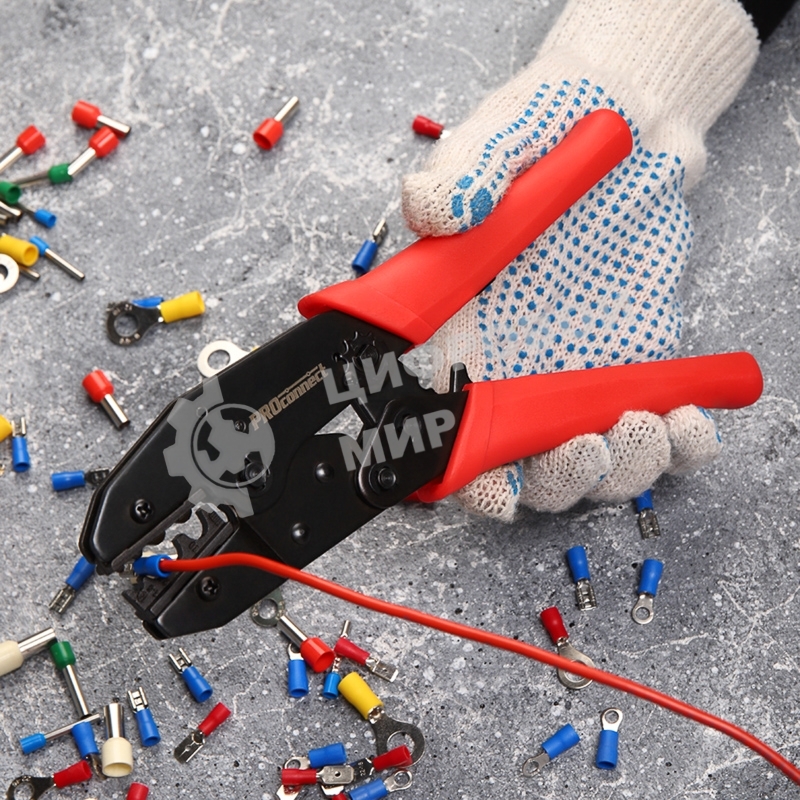 Кримпер PROconnect HT-336 N для обжима изолированных и неизолированных гильз 1.5-10.0 мм²