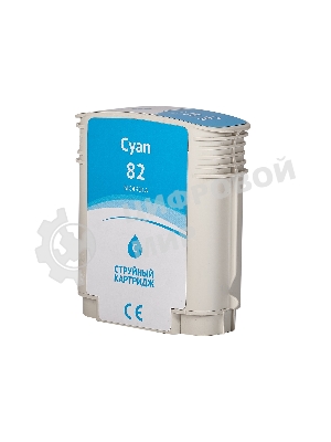 Картридж струйный Sakura C4911A (№82 Cyan) для HP, голубой, 72 мл.