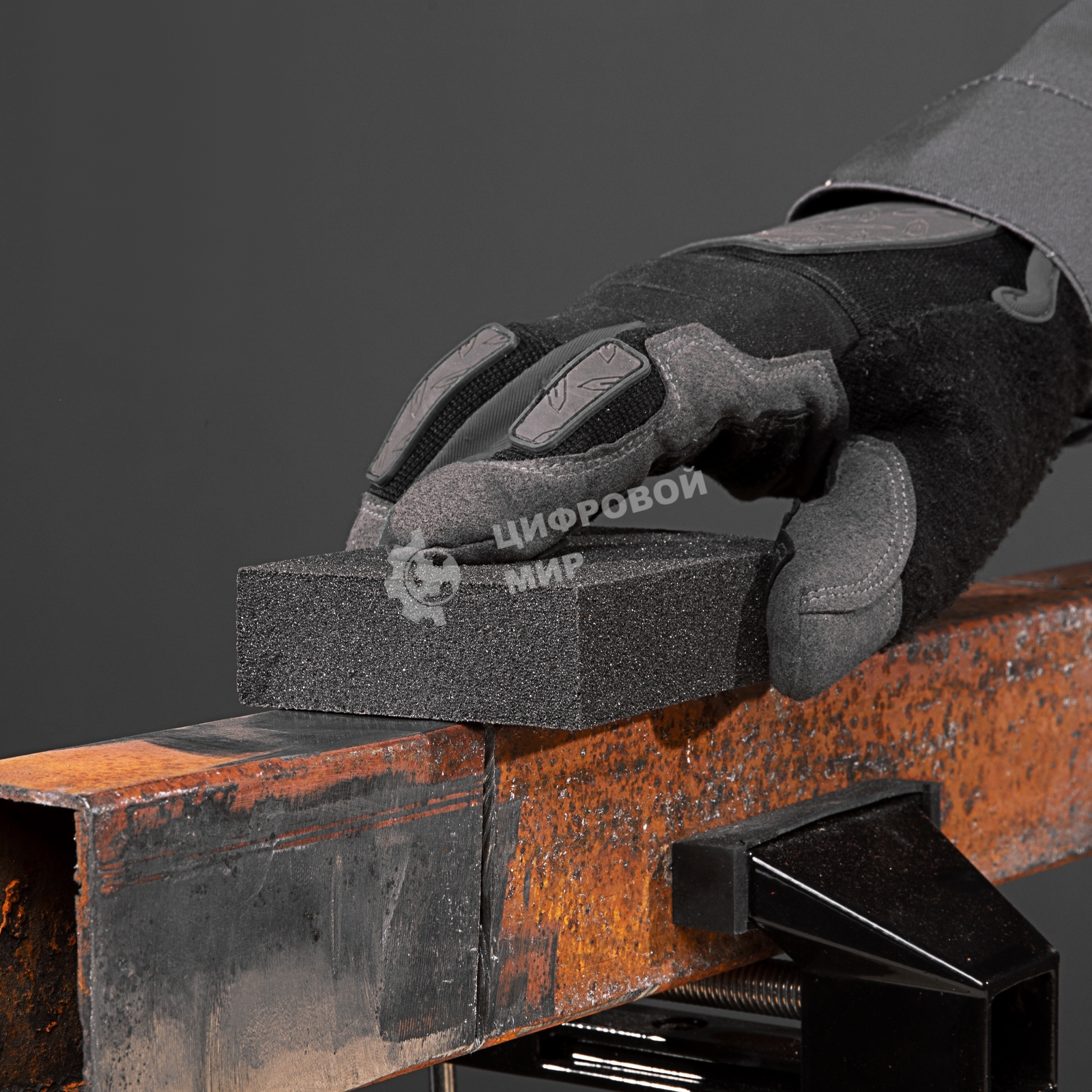 Губка для шлифования Matrix, 100 х 70 х 25 мм, средняя плотн., P 60