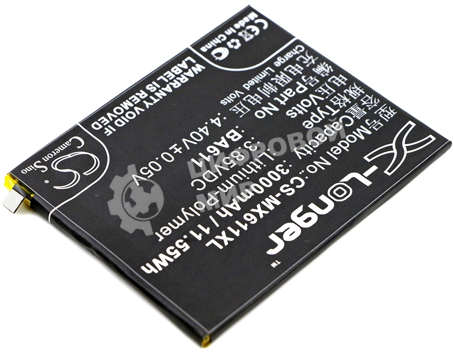 Аккумулятор CameronSino CS-MX611XL BA611 для MeiZu M5, Meilan M53.85V, 3000mAh, 11.55Wh