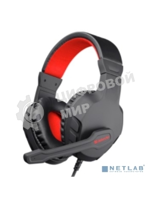 Гарнитура Defender Cujo чёрный/красный, проводная