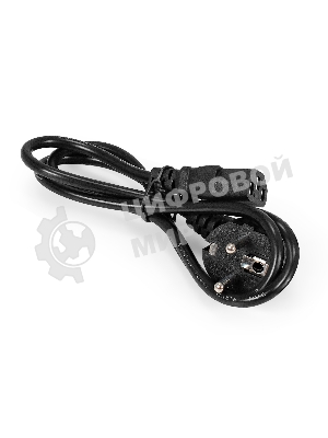 Кабель питания ExeGate Power PC-1P (Евровилка угловая Schuko->C13, VDE-250V-3*0.75mm2, медь, черный, 10A, 1м)