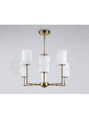 Люстра Ambrella light LH56215/6 BS/FR латунь/белый матовый E27/6 max 60W D600*600