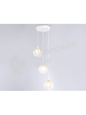 Подвесной светильник TR3540/3 WH/CL/FR белый/прозрачный/белый матовый E27*3 max 40W D281*800