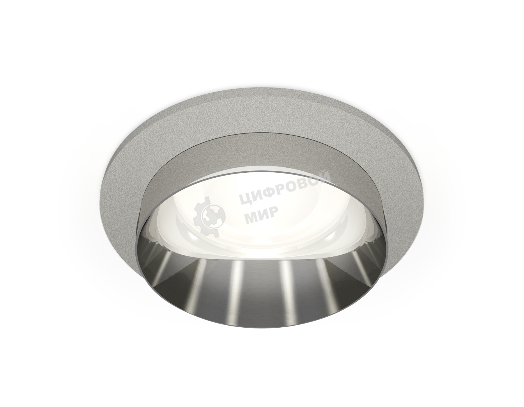 Комплект встраиваемого светильника Ambrella light XC6514022 SGR/PSL серый песок/серебро полированное MR16 GU5.3 (C6514, N6132)