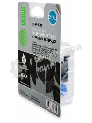 Картридж струйный Cactus CS-C9351C №21XL черный (20 мл) для HP DJ 3920/3940/D1360/D1460/D1470/D1560/D2330/D2360