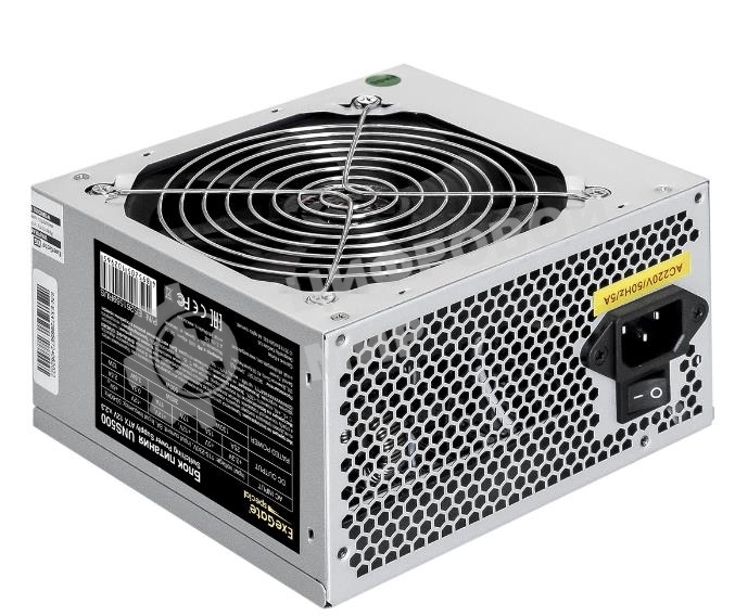 Блок питания ExeGate, UNS500 (ES261569RUS), 500Вт, 120мм, серый