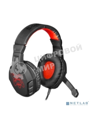 Гарнитура Defender Cujo чёрный/красный, проводная