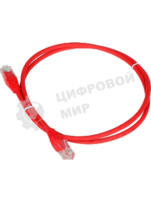 Патч-корд LANMASTER TWT UTP cat.5e, с заливными колпачками, 1.5 м, красный
