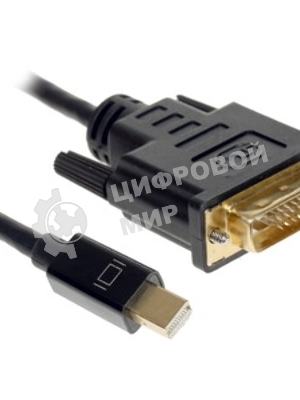 Кабель mDP-DVI Cablexpert CC-mDPM-DVIM-6, 20M/25M, 1.8м, черный, позол.разъемы, пакет