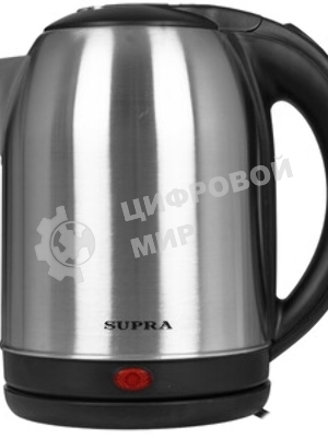 Чайник электрический SUPRA KES-1823 1.8 л, 1500 Вт, серебристый/черный (корпус: нержавеющая сталь)