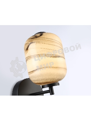 Настенный светодиодный светильник Ambrella light LH11039 BK/MG черный/мраморно-серый 8W 3000K 150*220*300
