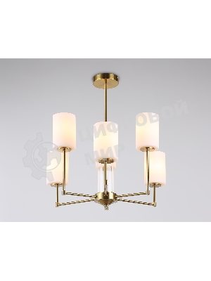Люстра Ambrella light LH56215/6 BS/FR латунь/белый матовый E27/6 max 60W D600*600