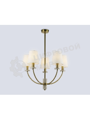 Люстра Ambrella light LH75351/5 SB/WH бронза/белый E14*5 max 40W D630*780