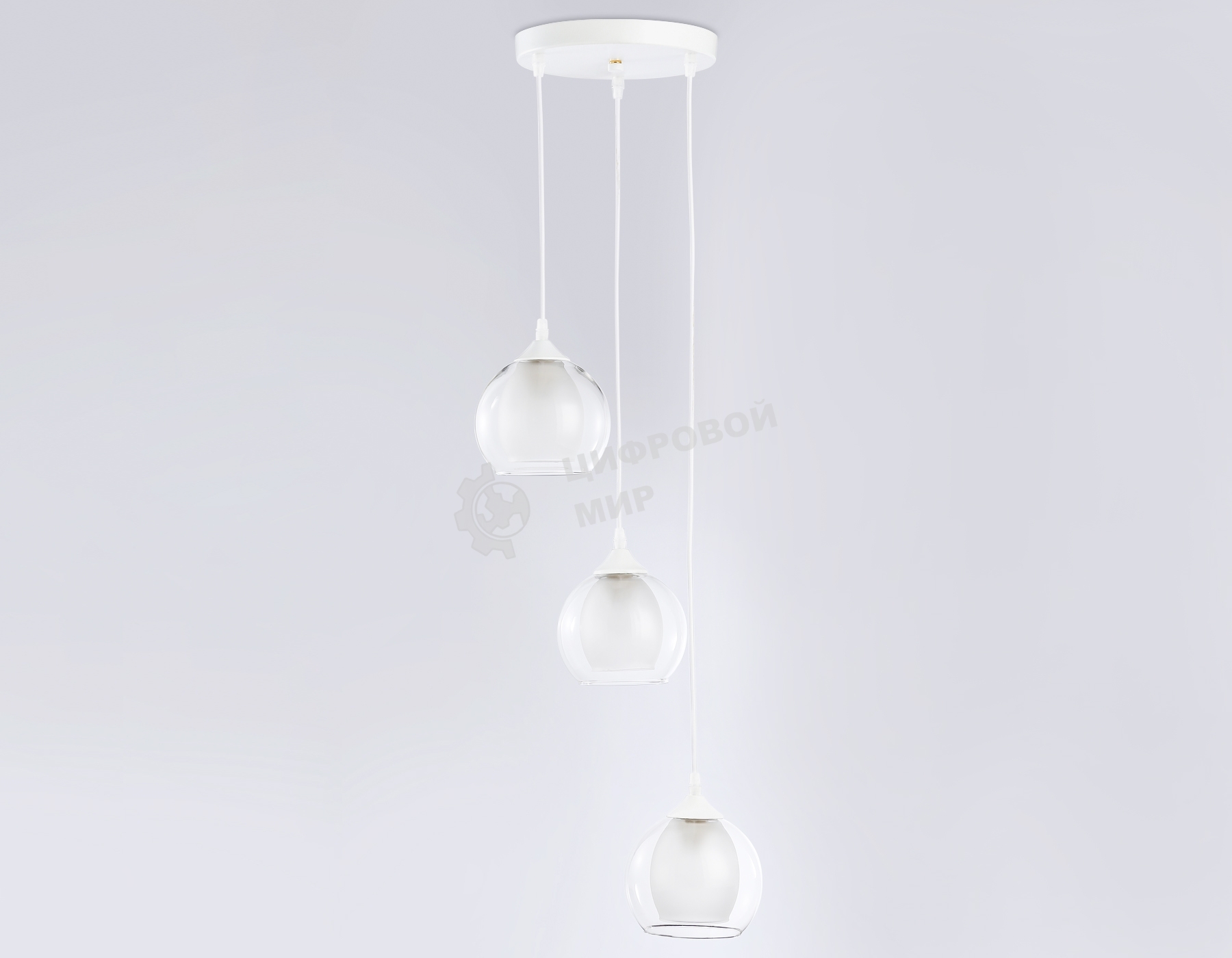 Подвесной светильник TR3540/3 WH/CL/FR белый/прозрачный/белый матовый E27*3 max 40W D281*800