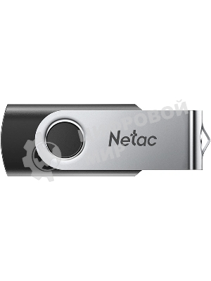 Флешка USB Netac U505 (NT03U505N-064G-32BK), 64Gb, USB 3.0, R/W 110/45, черный/серебристый