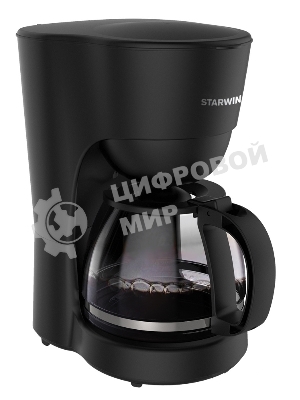 Кофеварка капельная Starwind STD1212 черный, исп. кофе - молотый, 1.25 л, 600 Вт.