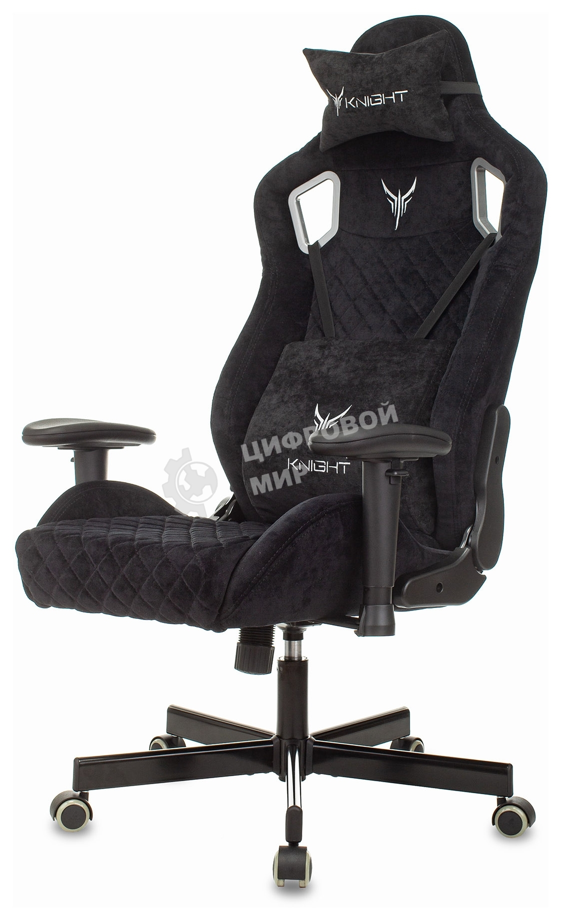 Кресло игровое Бюрократ Knight Outrider Light-20 черный с подголов. крестовина металл