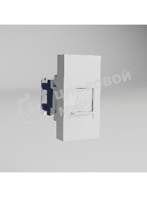 Модульная розетка Ethernet WERKEL RJ-45 6 cat. 22,5*45 (белый) W1281101