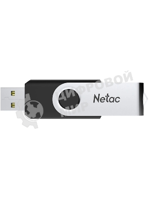 Флешка USB Netac U505 (NT03U505N-064G-32BK), 64Gb, USB 3.0, R/W 110/45, черный/серебристый