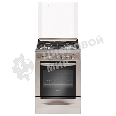 Плита газовая Gefest ПГ6100-03 0004 серебристый, конфорок 4 шт, духовка 52 л, 60 см x 85 см x 60 см